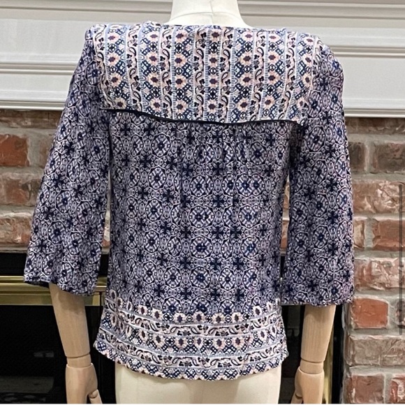 Japna purple multi-patterned 3/4 sleeve top / XS /Excellent condition - Picture 5 of 12
